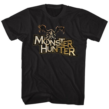 Monster Hunter-Mh Logo-Black Adult S/S T-Shirt - Black