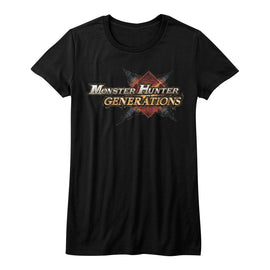 Monster Hunter-Mhg Logo-Black Ladies S/S T-Shirt - Black