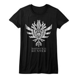Monster Hunter-Mh4U Symbol-Black Ladies S/S T-Shirt - Black
