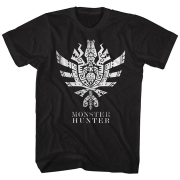 Monster Hunter-Mh4U Symbol-Black Adult S/S T-Shirt - Black
