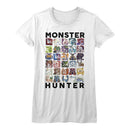 Monster Hunter-Lets Hunt-White Ladies S/S T-Shirt - White