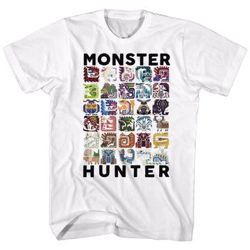 Monster Hunter-Lets Hunt-White Adult S/S T-Shirt - White