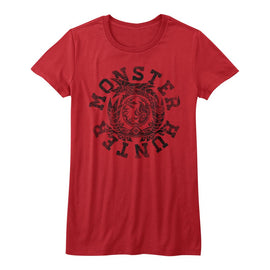 Monster Hunter-Mh Circle-Red Ladies S/S T-Shirt - Red