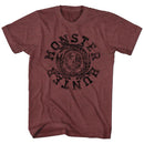 Monster Hunter-Mh Circle-Vintage Maroon Heather Adult S/S T-Shirt - Vintage Maroon Heather