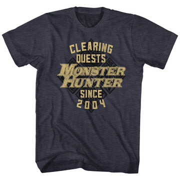 Monster Hunter-Mh Since04-Navy Heather Adult S/S T-Shirt - Navy Heather