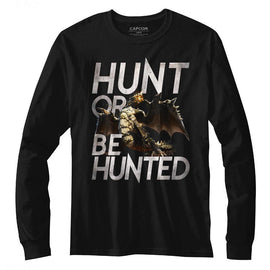 Monster Hunter-Hunt-Black Adult L/S T-Shirt - Black