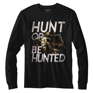 Monster Hunter-Hunt-Black Adult L/S T-Shirt - Black