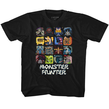Monster Hunter-Symbols-Black Toddler S/S T-Shirt-2T - Black