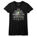 Monster Hunter-Mhw Logo-Black Ladies S/S T-Shirt - Black