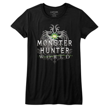 Monster Hunter-Mhw Logo-Black Ladies S/S T-Shirt - Black