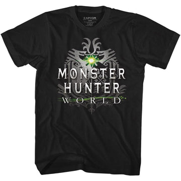 Monster Hunter-Mhw Logo-Black Adult S/S T-Shirt - Black