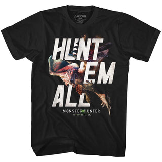 Monster Hunter Hunt Em All Adult T-Shirts
