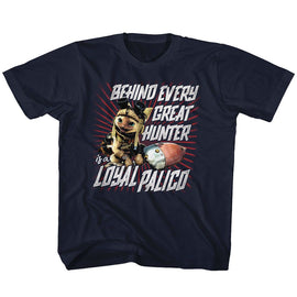 Monster Hunter-Loyal Palico-Navy Youth S/S T-Shirt (7-8) - Navy