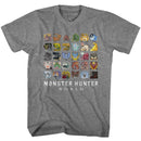Monster Hunter-Mhw Icons-Graphite Heather Adult S/S T-Shirt - Graphite Heather