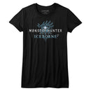 Monster Hunter-Iceborn Logo-Black Ladies S/S T-Shirt - Black