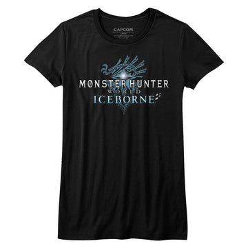 Monster Hunter-Iceborn Logo-Black Ladies S/S T-Shirt - Black