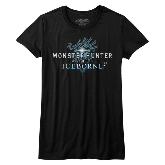 Monster Hunter-Iceborn Logo-Black Ladies S/S T-Shirt - Black