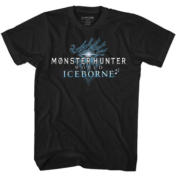 Monster Hunter-Iceborn Logo-Black Adult S/S T-Shirt - Black