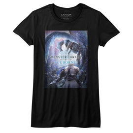Monster Hunter-Iceborn Keyart-Black Ladies S/S T-Shirt - Black