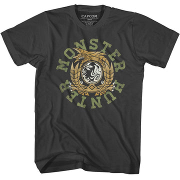 Monster Hunter-Monhun Circle Color-Smoke Adult S/S T-Shirt - Smoke