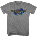 Monster Hunter-Mh Rise Logo-Graphite Heather Adult S/S T-Shirt - Graphite Heather