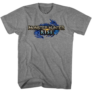 Monster Hunter-Mh Rise Logo-Graphite Heather Adult S/S T-Shirt - Graphite Heather