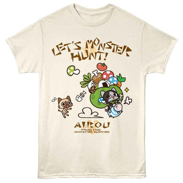 Monster Hunter-Airou From Mh-Natural Adult S/S T-Shirt - Natural