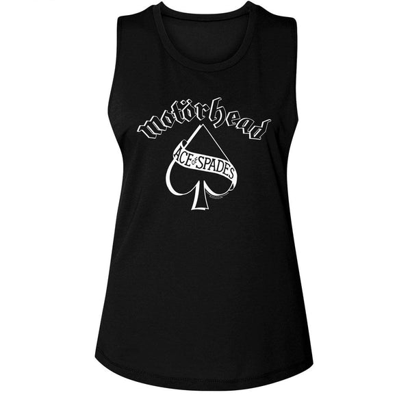 Motorhead-Motorhead Ace Of Spades-Black Ladies Muscle Tank-S - Black