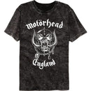 Motorhead-Motorhead England-Mineral Wash Black Adult S/S T-Shirt - Black