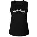Motorhead-Motorhead Light Logo-Black Ladies Muscle Tank-S - Black