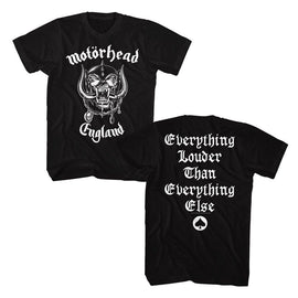 Motorhead-Motorhead Everything Louder-Black Adult S/S T-Shirt ***F&B***-S - Black