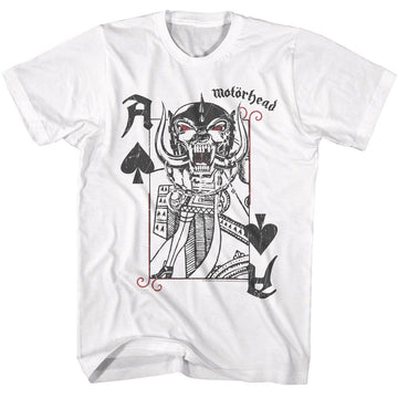 Motorhead-Motorhead King Of Aces-White Adult S/S T-Shirt - White