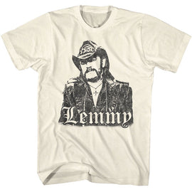 Motorhead-Motorhead Lemmy-Natural Adult S/S T-Shirt - Natural