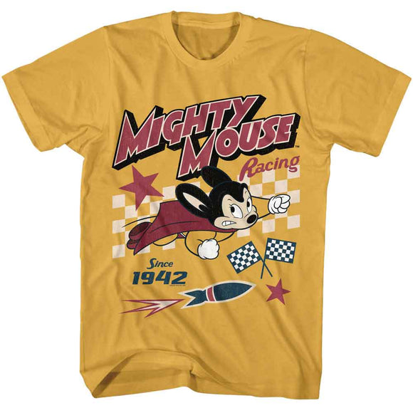 Mighty Mouse-Mighty Mouse Racing-Ginger Adult S/S T-Shirt - Ginger
