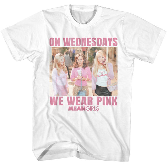 Mean Girls-Mean Girls On Wednesdays-White Adult S/S T-Shirt - White