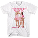 Mean Girls-Mean Girls Cant Sit With Us-White Adult S/S T-Shirt - White