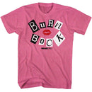 Mean Girls-Mean Girls Burn Book-Retro Pink Heather Adult S/S T-Shirt - Retro Pink Heather