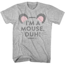 Mean Girls-Mean Girls Im A Mouse Duh-Gray Heather Adult S/S T-Shirt - Gray Heather