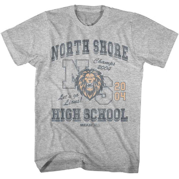 Mean Girls-Mean Girls North Shore High-Gray Heather Adult S/S T-Shirt - Gray Heather