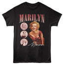 Marilyn Monroe-Marilyn Monroe 3 Circle Comp-Black Adult S/S T-Shirt - Black