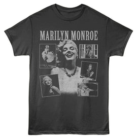 Marilyn Monroe-Marilyn Monroe Collage-Smoke Adult S/S T-Shirt - Smoke