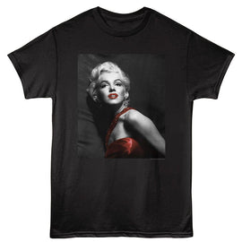 Marilyn Monroe-Marilyn Monroe Bw Iconic Photo-Black Adult S/S T-Shirt - Black
