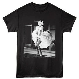 Marilyn Monroe-Marilyn Monroe Bw Dress-Black Adult S/S T-Shirt - Black