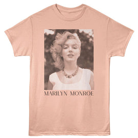 Marilyn Monroe-Marilyn Monroe Windswept-Peach Adult S/S T-Shirt - Peach