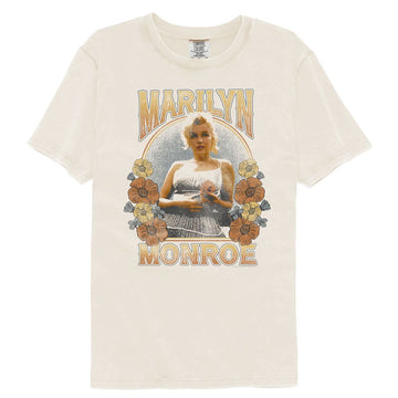 Marilyn Monroe-Marilyn Monroe Floral Arch-Ivory Adult S/S Comfort Color T-Shirt - Ivory