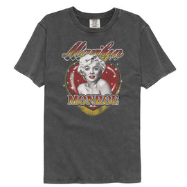 Marilyn Monroe-Marilyn Monroe Sparkle Heart-Pepper Comfort Color Adult S/S T-Shirt - Pepper