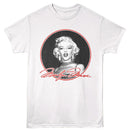 Marilyn Monroe-Marilyn Monroe In Circle-White Adult S/S T-Shirt - White