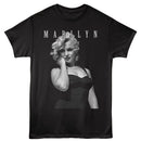 Marilyn Monroe-Marilyn Monroe Swim Suit Stare-Black Adult S/S T-Shirt - Black