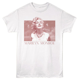 Marilyn Monroe-Marilyn Monroe Simple Box-White Adult S/S T-Shirt - White