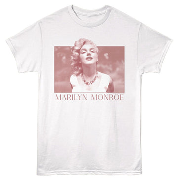 Marilyn Monroe-Marilyn Monroe Simple Box-White Adult S/S T-Shirt - White